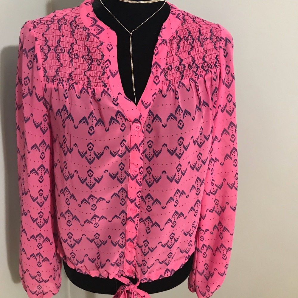 Love Fire smocked detail blouse